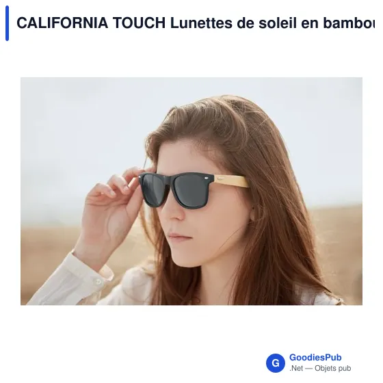 CALIFORNIA TOUCH Lunettes de soleil en bambou. - Image 6