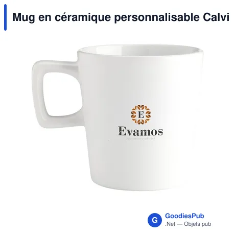 Mug en céramique personnalisable Calvin avec logo