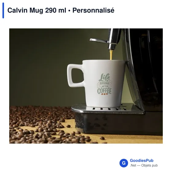 Mug en céramique personnalisable Calvin avec logo - Image 3