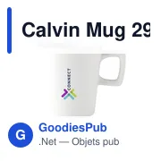 Mug en céramique personnalisable Calvin avec logo - Miniature 5