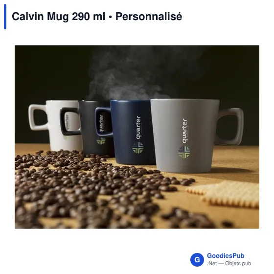 Mug en céramique personnalisable Calvin avec logo - Image 8