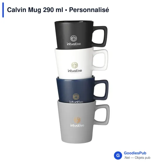 Mug en céramique personnalisable Calvin avec logo - Image 9