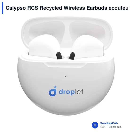 Écouteurs sans fil personnalisables Calypso RCS avec logo - Image 1