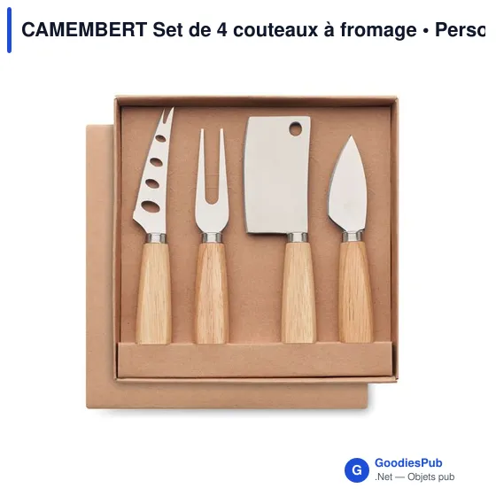CAMEMBERT Set de 4 couteaux à fromage - Image 3
