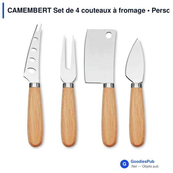 CAMEMBERT Set de 4 couteaux à fromage - Image 5