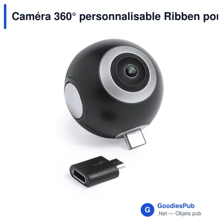 Caméra 360° personnalisable Ribben pour un logo impactant