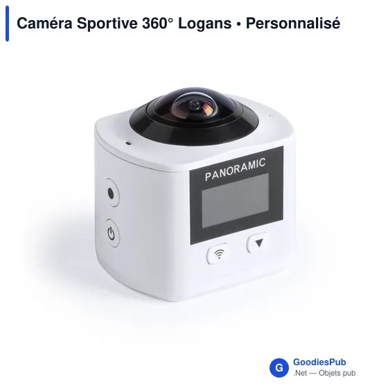 Caméra sportive personnalisable 360° avec logo - Logans - Image 2