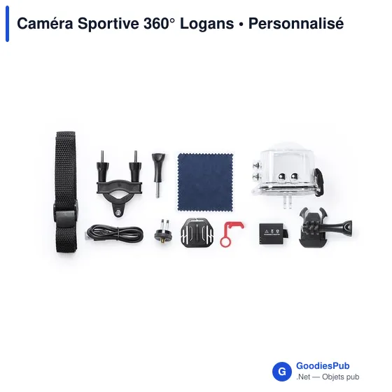 Caméra sportive personnalisable 360° avec logo - Logans - Image 4