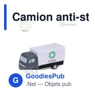 Camion anti-stress personnalisable en mousse PU avec logo - Blanc - Miniature 1