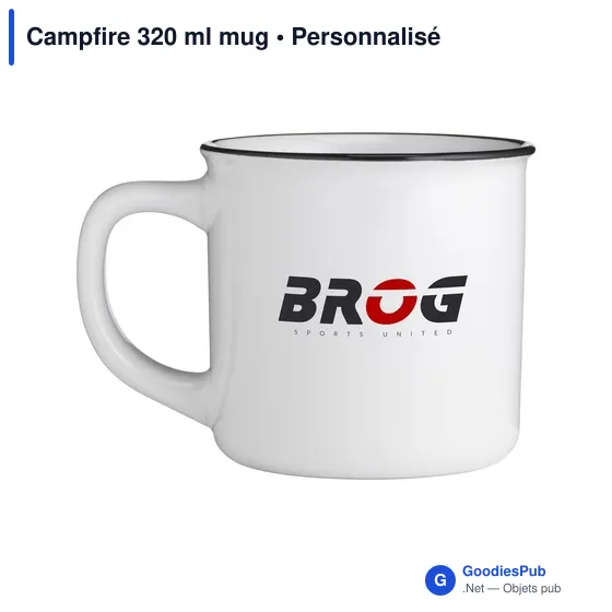 Mug en céramique personnalisable Campfire 320 ml avec logo - Image 2