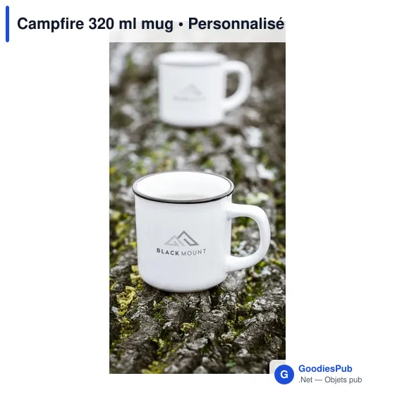 Mug en céramique personnalisable Campfire 320 ml avec logo - Image 3