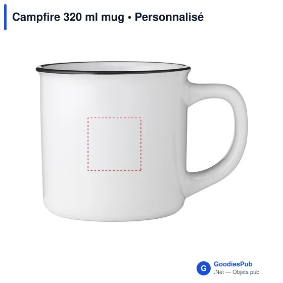 Mug en céramique personnalisable Campfire 320 ml avec logo - Image 4