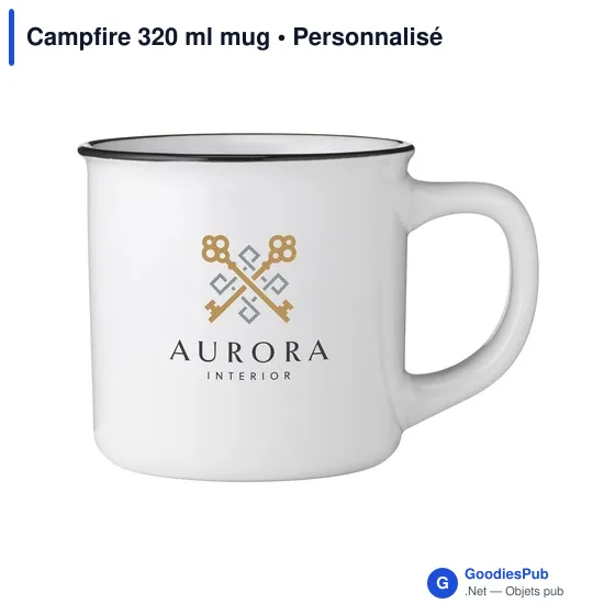 Mug en céramique personnalisable Campfire 320 ml avec logo - Image 5