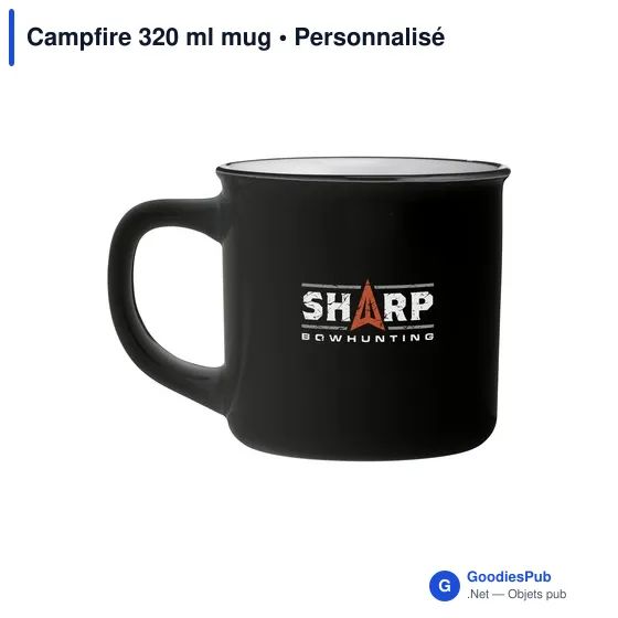 Mug en céramique personnalisable Campfire 320 ml avec logo - Image 8