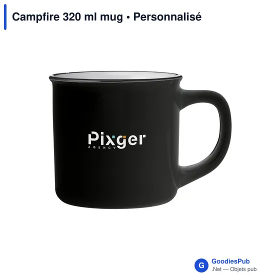 Mug en céramique personnalisable Campfire 320 ml avec logo - Image 9