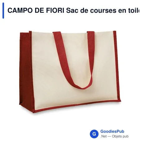CAMPO DE FIORI Sac de courses en toile jute et