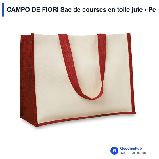 CAMPO DE FIORI Sac de courses en toile jute et - Image 1