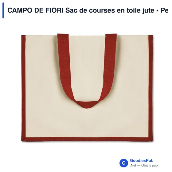 CAMPO DE FIORI Sac de courses en toile jute et - Image 2