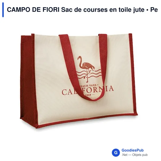 CAMPO DE FIORI Sac de courses en toile jute et - Image 3