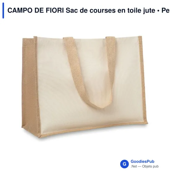 CAMPO DE FIORI Sac de courses en toile jute et - Image 4