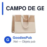 CAMPO DE GELI Sac shopping en toile et jute - Miniature 1