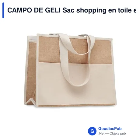 CAMPO DE GELI Sac shopping en toile et jute