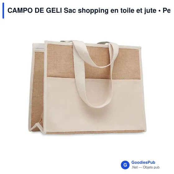 CAMPO DE GELI Sac shopping en toile et jute - Image 1