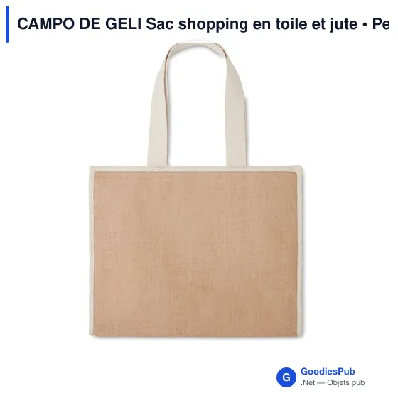 CAMPO DE GELI Sac shopping en toile et jute - Image 2