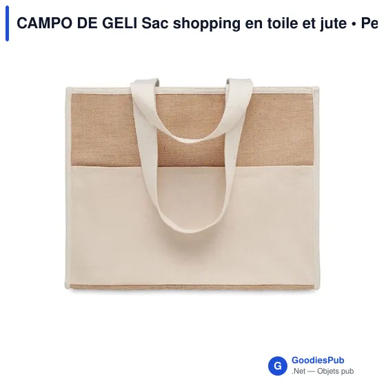 CAMPO DE GELI Sac shopping en toile et jute - Image 3