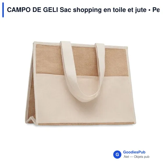CAMPO DE GELI Sac shopping en toile et jute - Image 4