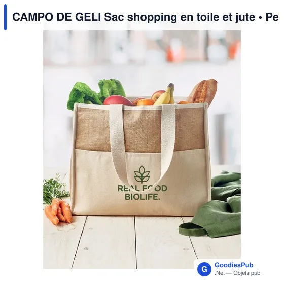 CAMPO DE GELI Sac shopping en toile et jute - Image 5