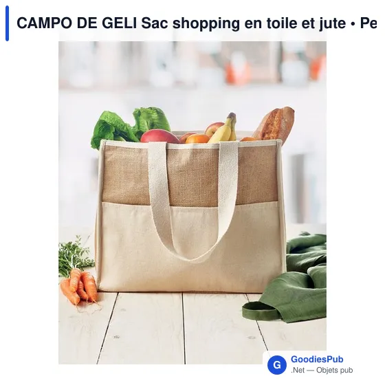 CAMPO DE GELI Sac shopping en toile et jute - Image 6