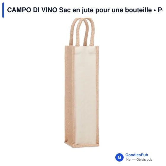 CAMPO DI VINO Sac en jute pour une bouteille - Image 1