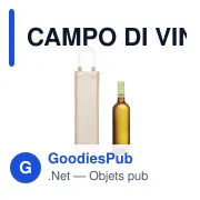 CAMPO DI VINO Sac en jute pour une bouteille - Miniature 2