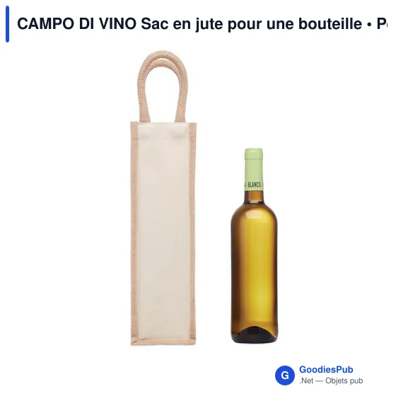 CAMPO DI VINO Sac en jute pour une bouteille - Image 2