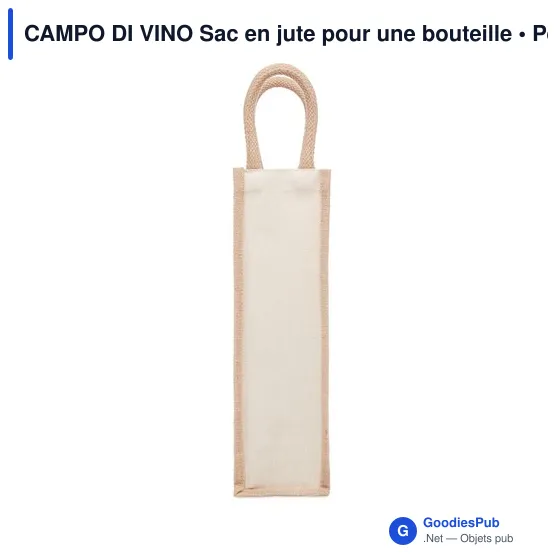 CAMPO DI VINO Sac en jute pour une bouteille - Image 4