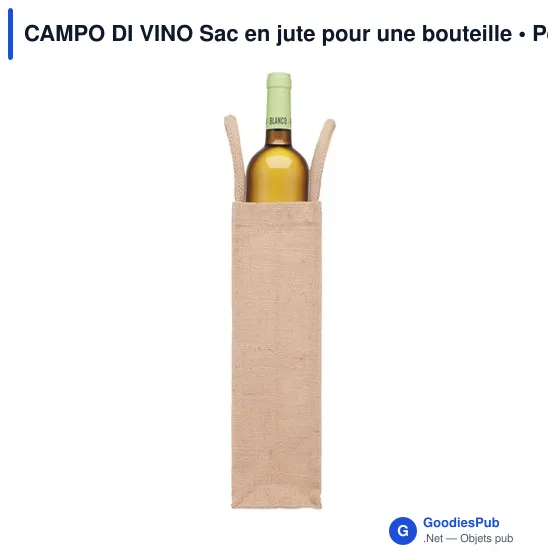 CAMPO DI VINO Sac en jute pour une bouteille - Image 5