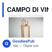 CAMPO DI VINO Sac en jute pour une bouteille - Miniature 6