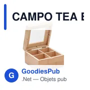 CAMPO TEA Boîte à thé en bambou - Miniature 1