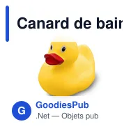 Canard de bain personnalisable avec logo - Alysson - Miniature 1