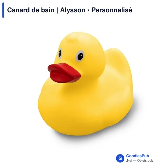 Canard de bain personnalisable avec logo - Alysson - Image 1