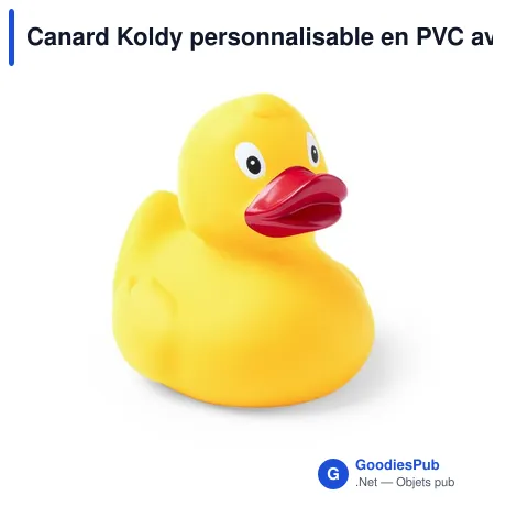 Canard Koldy personnalisable en PVC avec logo pour loisirs