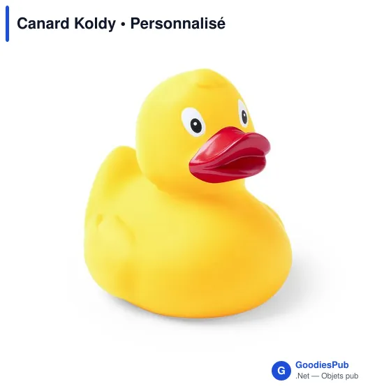 Canard Koldy personnalisable en PVC avec logo pour loisirs - Image 1
