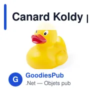 Canard Koldy personnalisable en PVC avec logo pour loisirs - Miniature 11