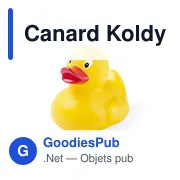 Canard Koldy personnalisable en PVC avec logo pour loisirs - Miniature 7