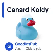 Canard Koldy personnalisable en PVC avec logo pour loisirs - Miniature 9