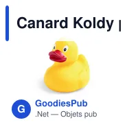 Canard Koldy personnalisable en PVC avec logo pour loisirs - Miniature 10