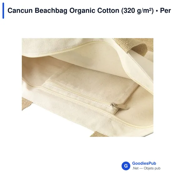 Sac de plage personnalisable Cancun Beachbag avec logo - Image 2