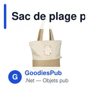 Sac de plage personnalisable Cancun Beachbag avec logo - Miniature 11