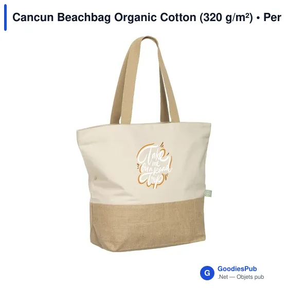 Sac de plage personnalisable Cancun Beachbag avec logo - Image 11